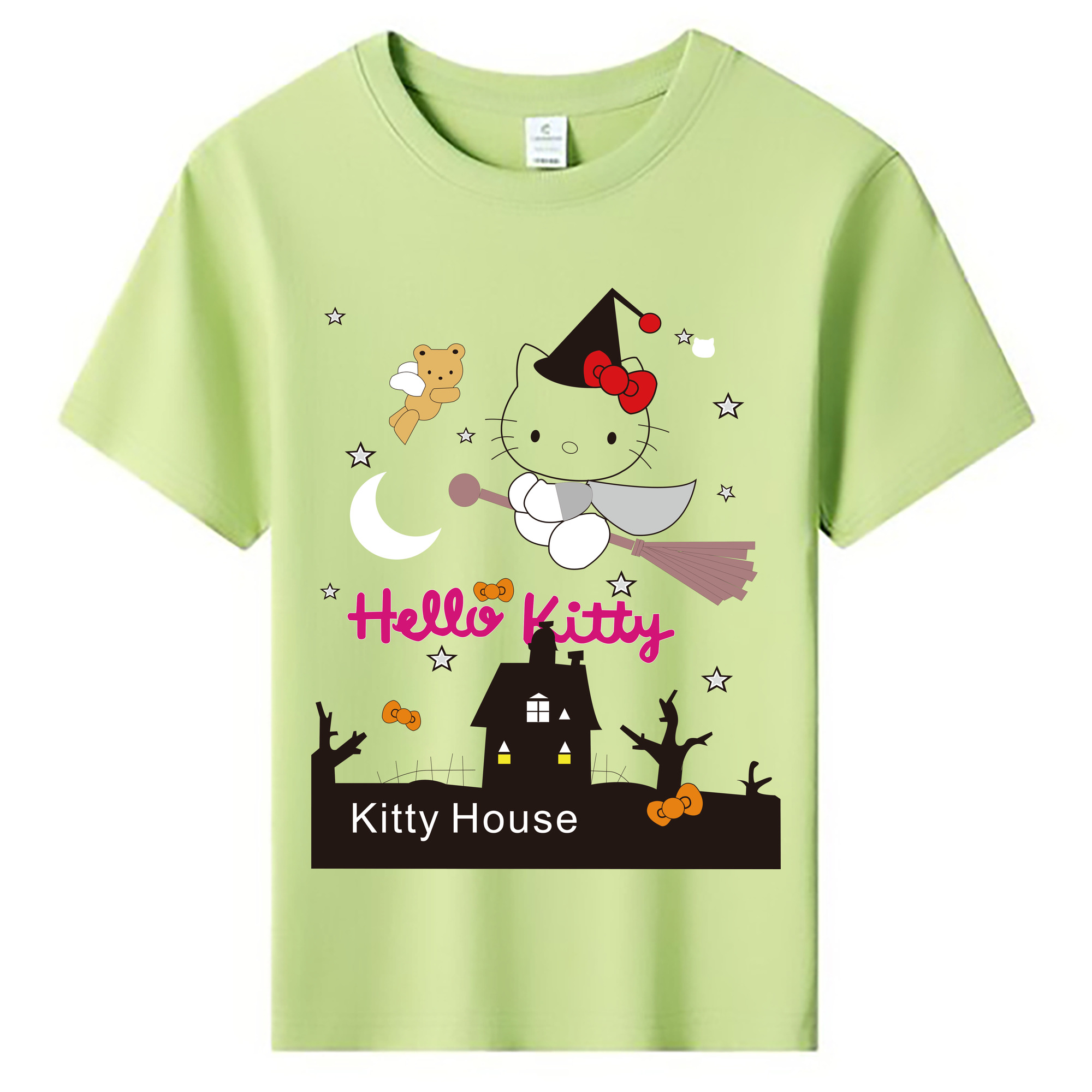 （画像用） Hello Kitty ハローキティ 綿100％キッズTシャツ（フロントプリント）